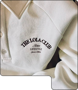 Lola Club embroidery artwork sample